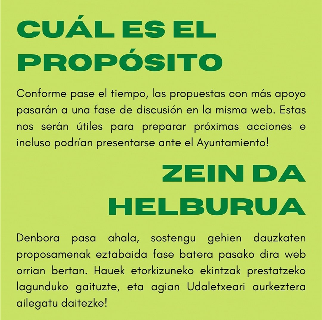 FFFGasteiz's tweet photo. Habéis ojeado ya nuestra web participativa?🌿
https://t.co/om6RN32KrL
En esta podéis proponer y apoyar medidas medioambientales para Gasteiz ✊🏽 https://t.co/6yqF7jb6SJ