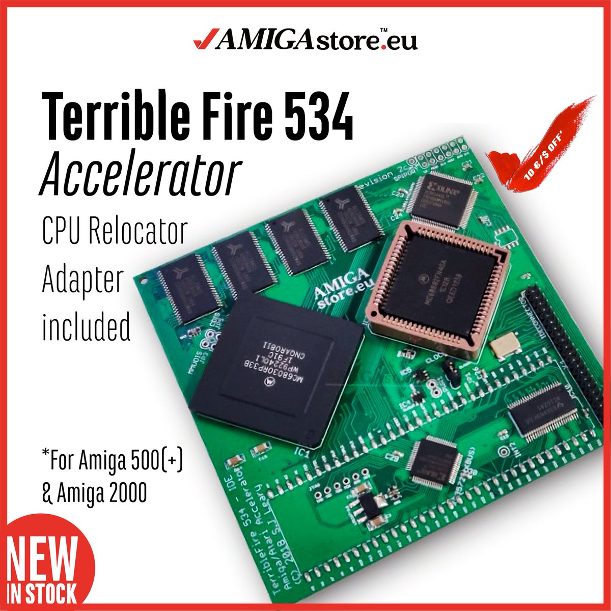 AMIGAstore's tweet photo. Terrible Fire 534 Accelerator NEW In Stock
10 €/$ Off
For Amiga 500/+ &amp; Amiga 2000
CPU Relocator Adapter included
https://t.co/pwsYnpgpg7

#SecondChance at @AMIGAstore.eu™
#WeContinueOperating at your trusted #AMIGA_store
Design
Stephen Leary
Printed Electronic board
@edu_arana https://t.co/eso2qNtRZO