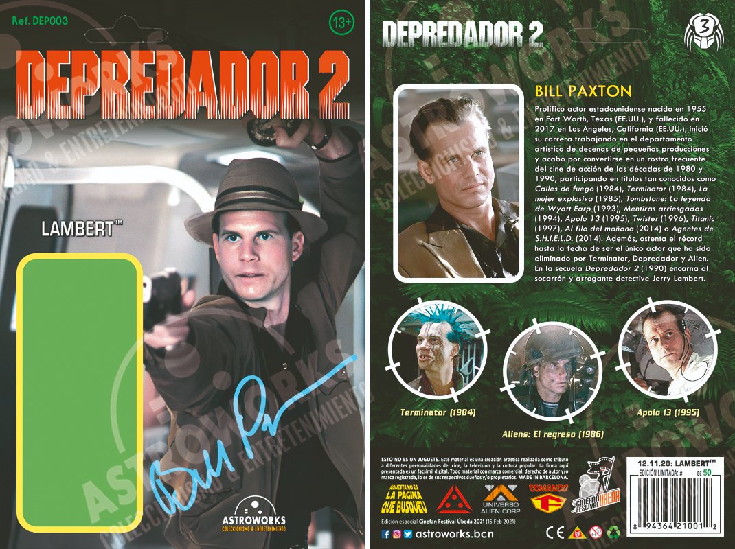 Alojam_Delgado's tweet photo. #RT @Turismodeubeda: RT @Cinefanbeda: 📣Tercer cartón exclusivo de Cinefan Festival . Si queríamos rendir un verdadero homenaje a #BillPaxton, no podíamos dejar de pasar la oportunidad de dedicarle un cartón por su carismático papel de #JerryLambert e… https://t.co/Ii0xkrqUo8