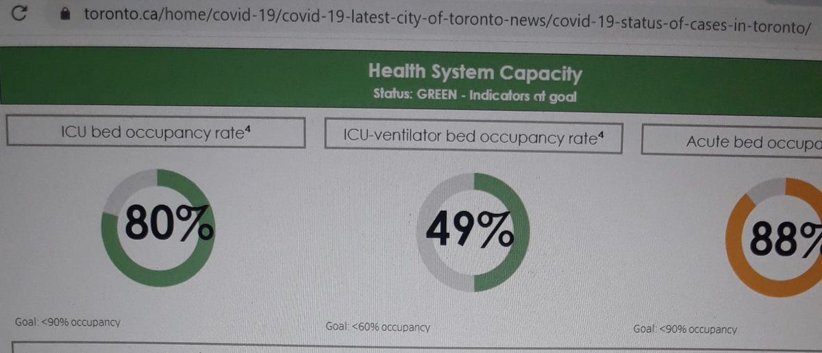 We're told this lockdown is due to fear of overwhelming ICU capacity.

But this morning in Toronto, aka Ontario's hot spot, ICU occupancy is 80%, same as the Provincial Occupancy Rate and 10% below the stated goal of <90%!

Why is <a href="/fordnation/">Doug Ford</a> ruining millions of lives? #onpoli