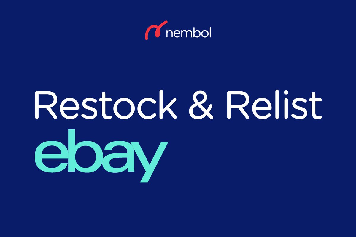 NembolApp's tweet image. Automatically relist ended items on eBay

#ebayseller #ebay

nembol.com/e-commerce-for…