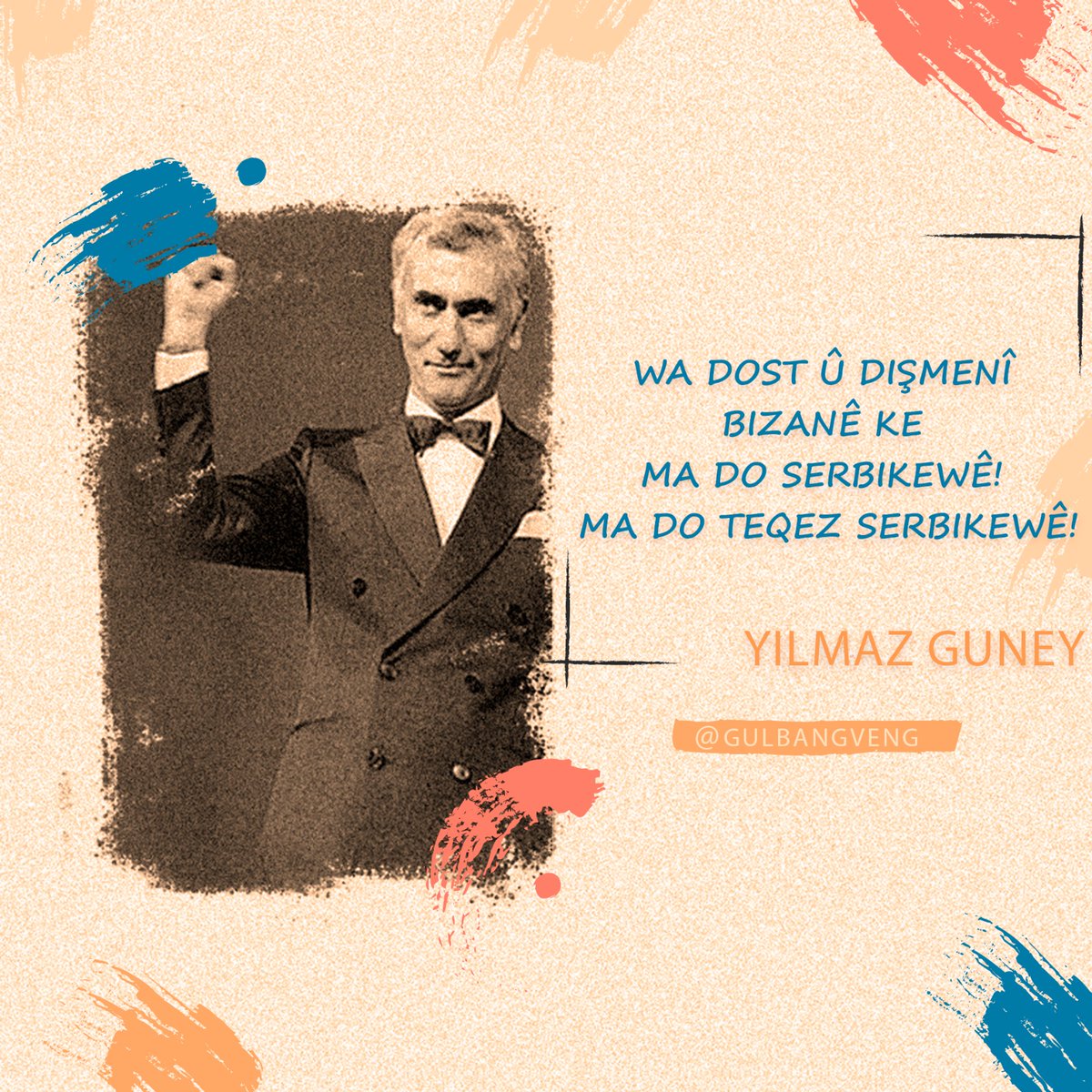 Gulbang8's tweet photo. Ma Yilmaz Güneyî bi heskerdiş û bihurmet anê xo vîrî 🍀✊🌹 https://t.co/ybsnCNTuFk