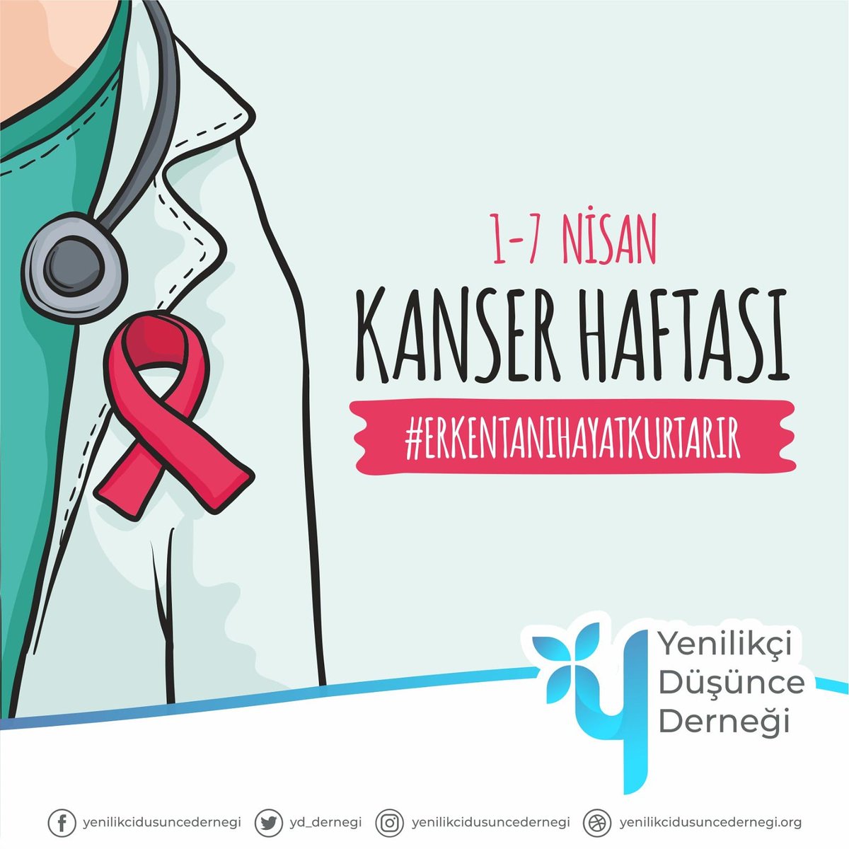 yd_dernegi's tweet photo. 1-7 Nisan Kanser Haftası

#ErkenTeșhisHayatKurtarır

#Kahramanmaraş
#YenilikçiDüşünceDerneği https://t.co/vyQTlvYTmd