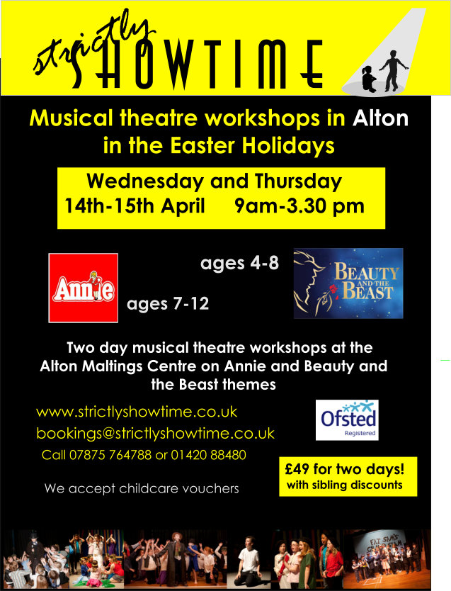 StriclyShowtime's tweet photo. Still places left in our Holiday Workshops! https://t.co/3LPqcYVIs4
#drama #musical #Easter #Alton #Bordon https://t.co/OwqpUnKkFL