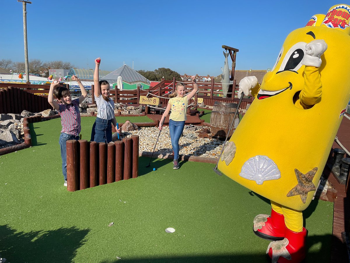 Get Ready!! 
Our Sharksville adventure golf is open afternoons this bank holiday weekend! 
#harbourpark #BankHolidayWeekend #Littlehampton #SeaSide