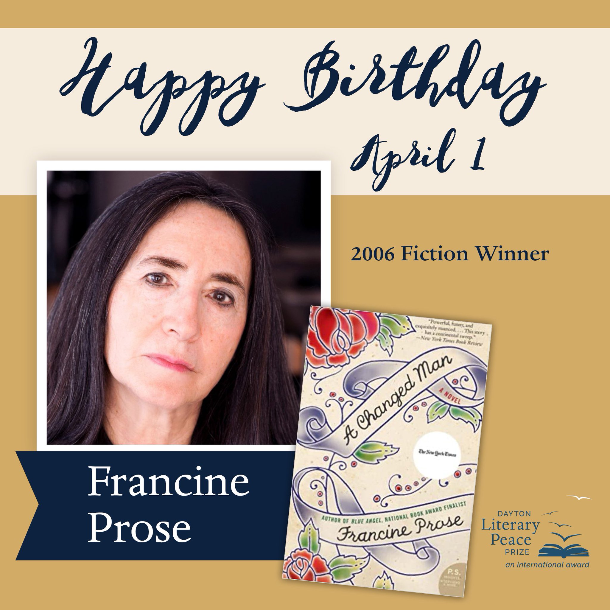 Happy birthday to 2006 Fiction Winner Francine Prose!  