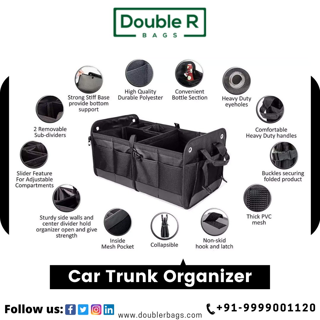 doublerbags's tweet photo. Car Trunk Organizer - Double R Bags

Link in our bio
@doublerbags

Visit our website: https://t.co/rYIZMl7jcx

For any query: 9999001120

#doublerbags #cartrunkorganizer #organizer #storagebox #car #trunks #waterproof #cartoolsorganizer #cartrunk #MadeInIndia #India #Manufacturer https://t.co/qtI91E4K7F
