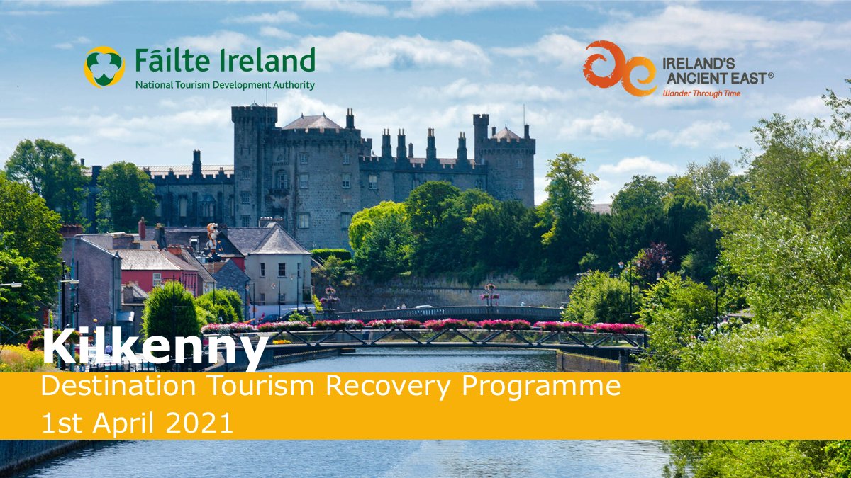 Today <a href="/Failte_Ireland/">Fáilte Ireland</a> <a href="/LoveKilkenny/">Visit Kilkenny</a> &amp; <a href="/KilkennyNotices/">Kilkenny County Council</a> launch #Kilkenny Destination Tourism Recovery Programme, a range of development supports to help tourism &amp; hospitality businesses adapt to the domestic market &amp; promote Kilkenny as a key holiday destination. #TourismTogether