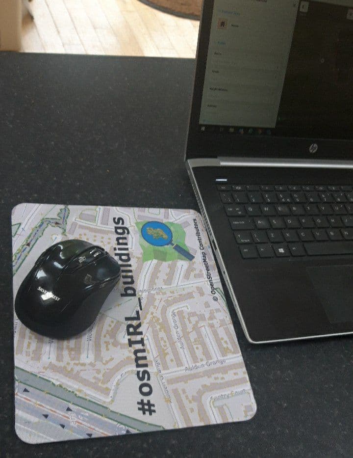 osm_ie's tweet image. #osmIRL is distributing mouse mats as part of the #osmf @osm_ie microgrants. These mats go to all contributors who add 10,000 buildings through #osmIRL_buildings, while stocks last 😃