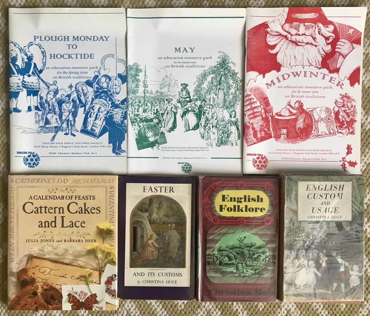 JohnMcArts's tweet photo. Just received this amazing haul of books on #folklore and #calendarcustoms, mainly by #DocRowe and #ChristinaHole

#FolkloreThursday https://t.co/UZEpz8UkMD