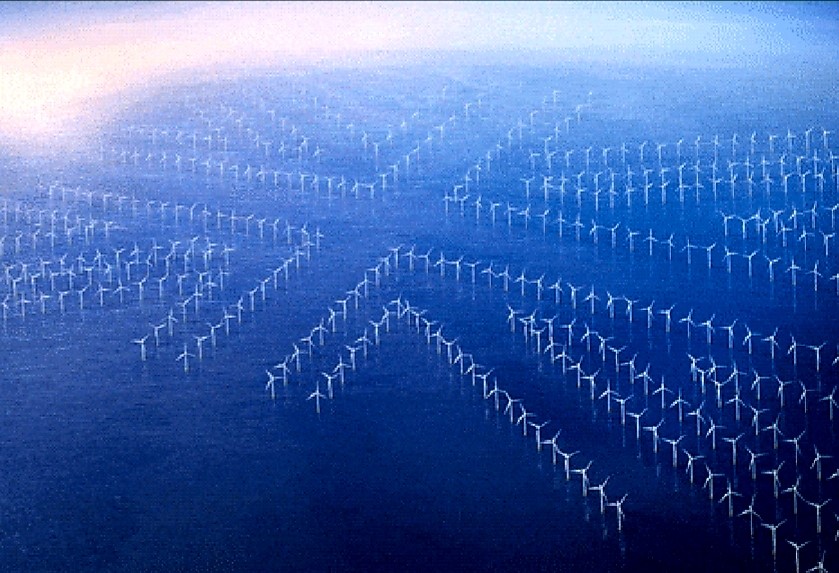 FCDOPeterAbbott's tweet photo. 🚨 BREAKING: Delighted to be able to share the first photo of the UK's newest offshore wind farm. Its unique channels and diagonals are optimised for wind production and it will help 🇬🇧 continue to fly the flag for #offshorewind across the 🌍! #renewableenergy  🌬️🌊 https://t.co/89sAE9TzZ9