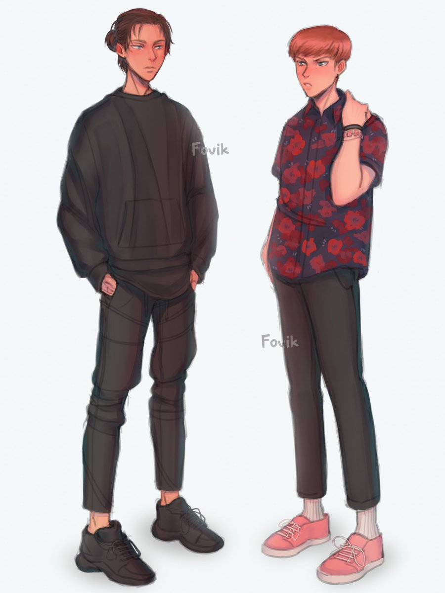 fovik_art's tweet image. Modern au 
#ShingekiNoKyojin 
#fleren #eren #floch