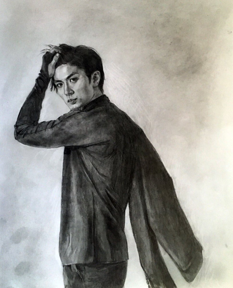 三浦春馬 鉛筆画 すみか のイラスト