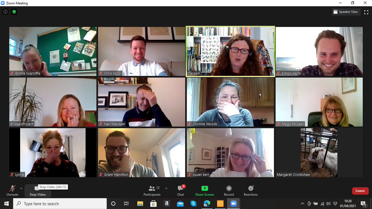 bridgeslothian's tweet photo. We had the best guest at our Team Meeting this morning ๐๐ We KID you not!!
Thanks to @CronkshawFold for giving us a hay-larious laugh ๐
#AprilFools #AprilFoolsDay #teambuilding #zoomfun #eastlothian #charity https://t.co/mbESzx2sI6