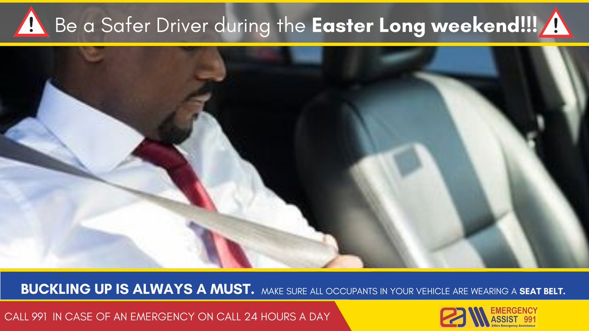 ❗Travelling this Easter Weekend? 

✅Buckling up is always a must! Make sure all occupants in your vehicle are wearing a seat belt.
<a href="/MVAFundBW/">MVAFUNDBotswana</a> <a href="/BWGovernment/">Botswana Government</a> <a href="/BwRoadSafety/">BWRoad Safety Alerts</a> #Easter2021 #RoadSafety <a href="/FIARegionI/">FIA Region I</a> <a href="/FIAFdn/">FIA Foundation</a>