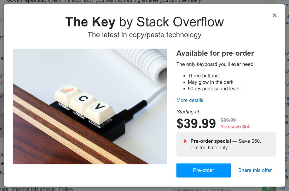 cracketus's tweet photo. 1. April on Stackoverflow https://t.co/GLjf3Xv4zd