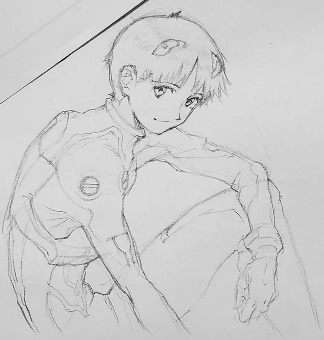 アスカの次は碇シンジくんに着手します。例によって下描きから。所要時間は45分くらいだと思います。プラグスーツのデザインって立体感を出しやすいなと、個人的には思います💡
(ちなみに左上の変な線は、違う絵が描いてあってそれを隠してあります💦)
#模写 #エヴァンゲリオン
#碇シンジ 