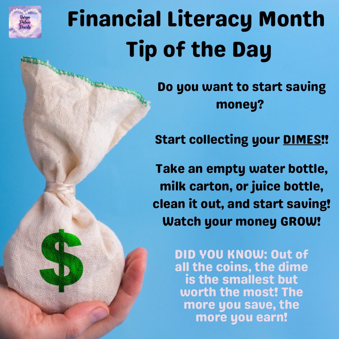 GurgaFCS's tweet photo. April is Financial Literacy month! Stay tuned all month for tips, tricks, and facts on how to be smart with your money! @WallingfordPS @DHMSWallingford @SalMenzo @WPSlearns @robkovi @EVERFIK12 #financialliteracy #sayyestofcs #finlit #fiteacherleader #clubrca #cte https://t.co/rlD0krH2yF
