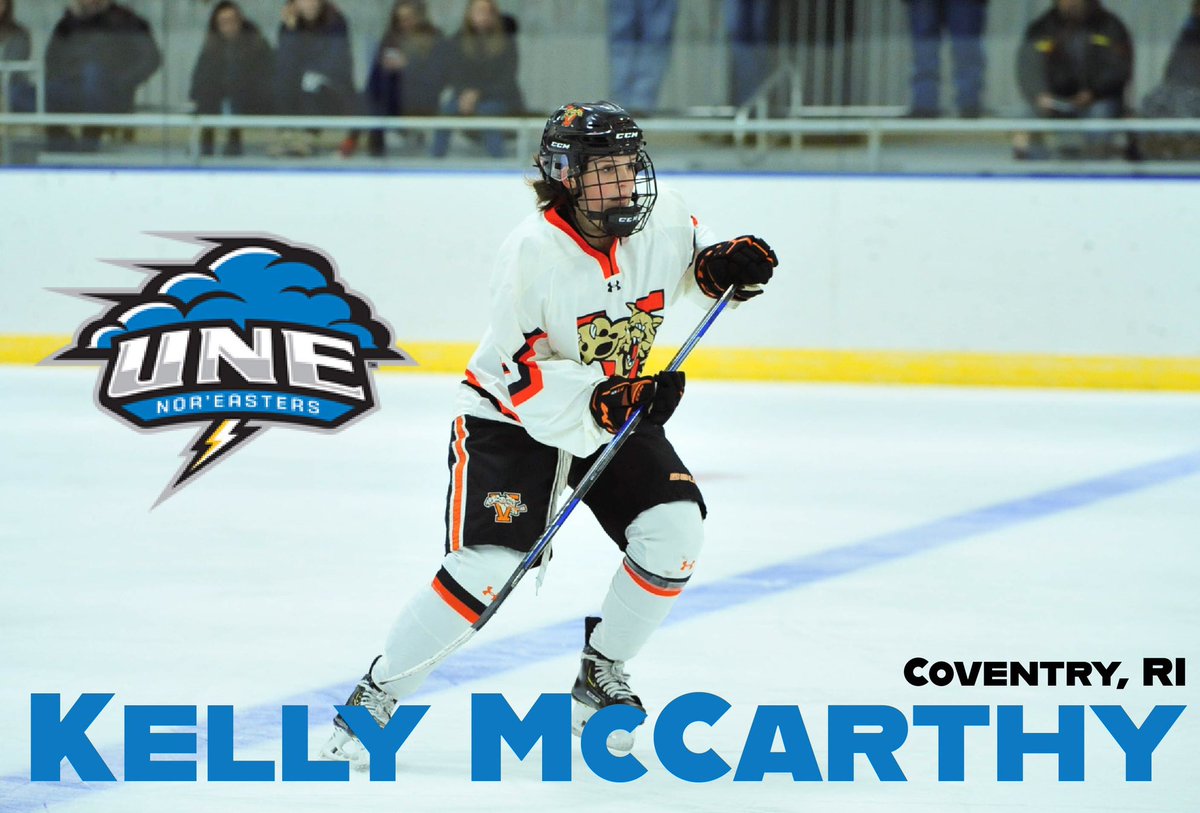 A big congrats to defense Kelly McCarthy ‘21 of Coventry, RI on her commitment to the University of New England! #whyVA #VAHockey