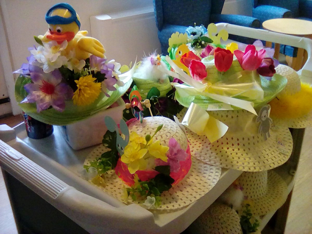 AlbemarleHome's tweet photo. Easter bonnets at the ready. #hicaactivities https://t.co/RnGfVJ8qiN