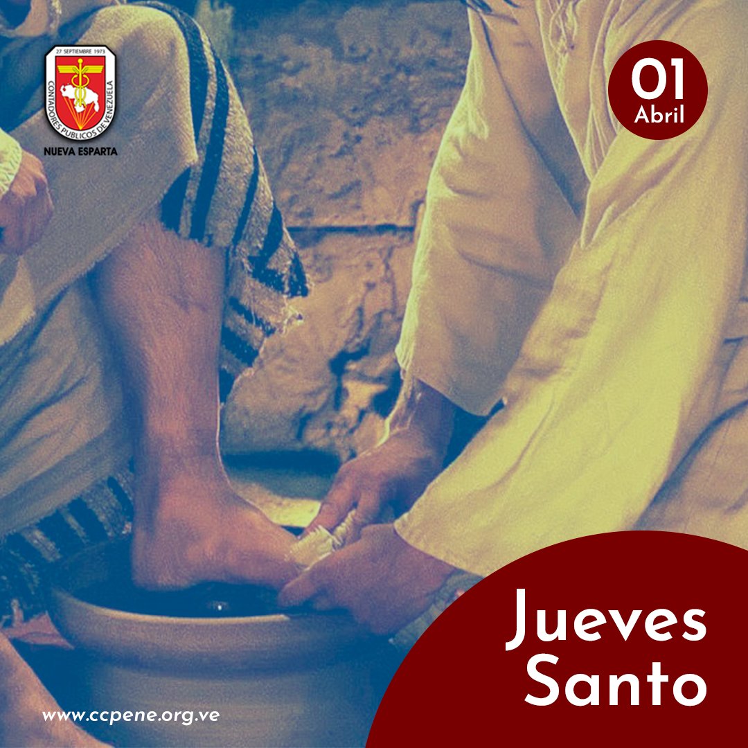 CCPENE's tweet photo. El Jueves Santo se celebra La Última Cena, El Lavatorio de los pies, La institución de la Eucaristía y del Sacerdocio. Durante este día es importante aprovechar la oportunidad de reconciliarnos con el prójimo y de interiorizar esta enseñanza.
#JUEVESSANTO #SOMOSGREMIO #CCPENE https://t.co/4cHqeikRcg