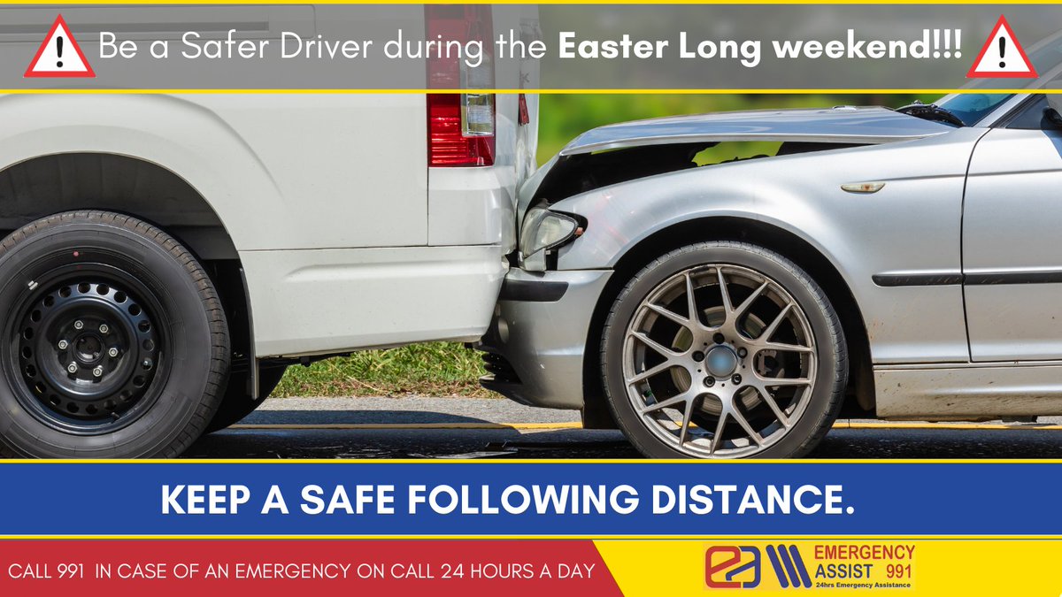 ❗Travelling this Easter Weekend? 

✅Keep and maintain a safe following distance.
<a href="/MVAFundBW/">MVAFUNDBotswana</a> <a href="/BWGovernment/">Botswana Government</a> <a href="/BwRoadSafety/">BWRoad Safety Alerts</a> #Easter2021 #RoadSafety <a href="/FIARegionI/">FIA Region I</a> <a href="/FIAFdn/">FIA Foundation</a>