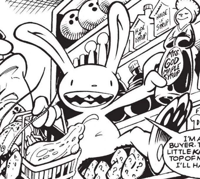 alsoo i watched some more sam and max freelance police funny cartoon show and im kinda fine with it now, it feels less like having a stroke when i watch it. still prefer the comics and games much more, but thats my take 