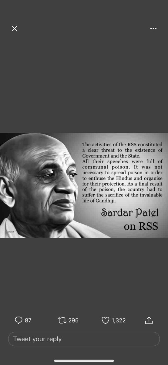 nishat_kh's tweet photo. @Manjeet0015 @bainjal Manjeet ji if you mean ANGER PREJUDICE BIGOTRY HATE left over within the #RW bcoz they did not get what they wanted in 1947 then YES !
To achieve their goal of #HR they did not participate in our #FREEDOMSTRUGGLE and had to be banned for their #APBH by #SardarPatel https://t.co/CttxKJ1gxK