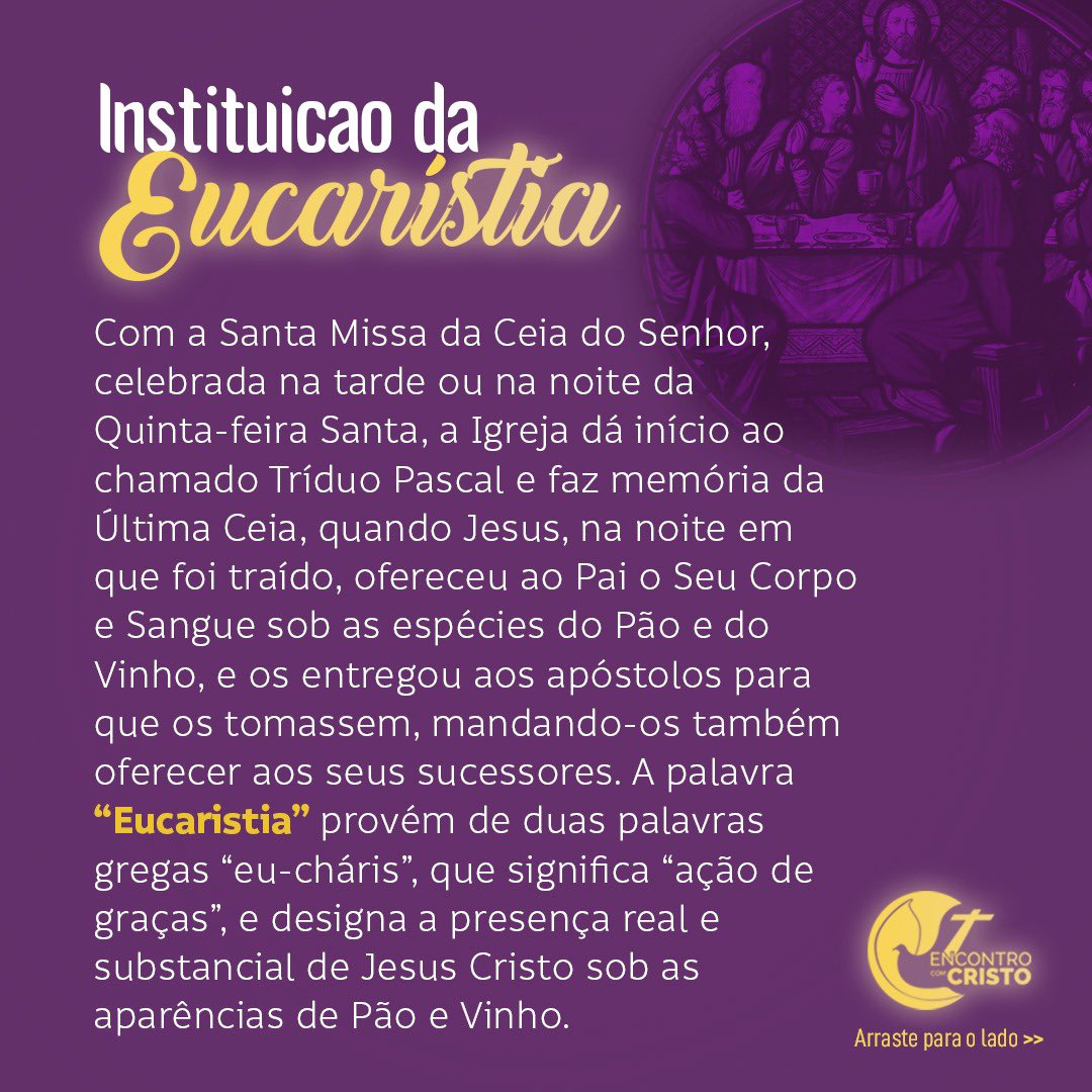 PadreAlberto_'s tweet photo. A Igreja celebra hoje a Quinta-feira Santa. Neste dia, durante a Última Ceia, Jesus instituiu dois sacramentos: a Eucaristia e a Ordem Sacerdotal.
#Igreja #SemanaSanta #QuintaFeiraSanta #OrdemSacerdotal #Eucaristia #Ceia #UltimaCeia https://t.co/ZcmEJ1zCT2