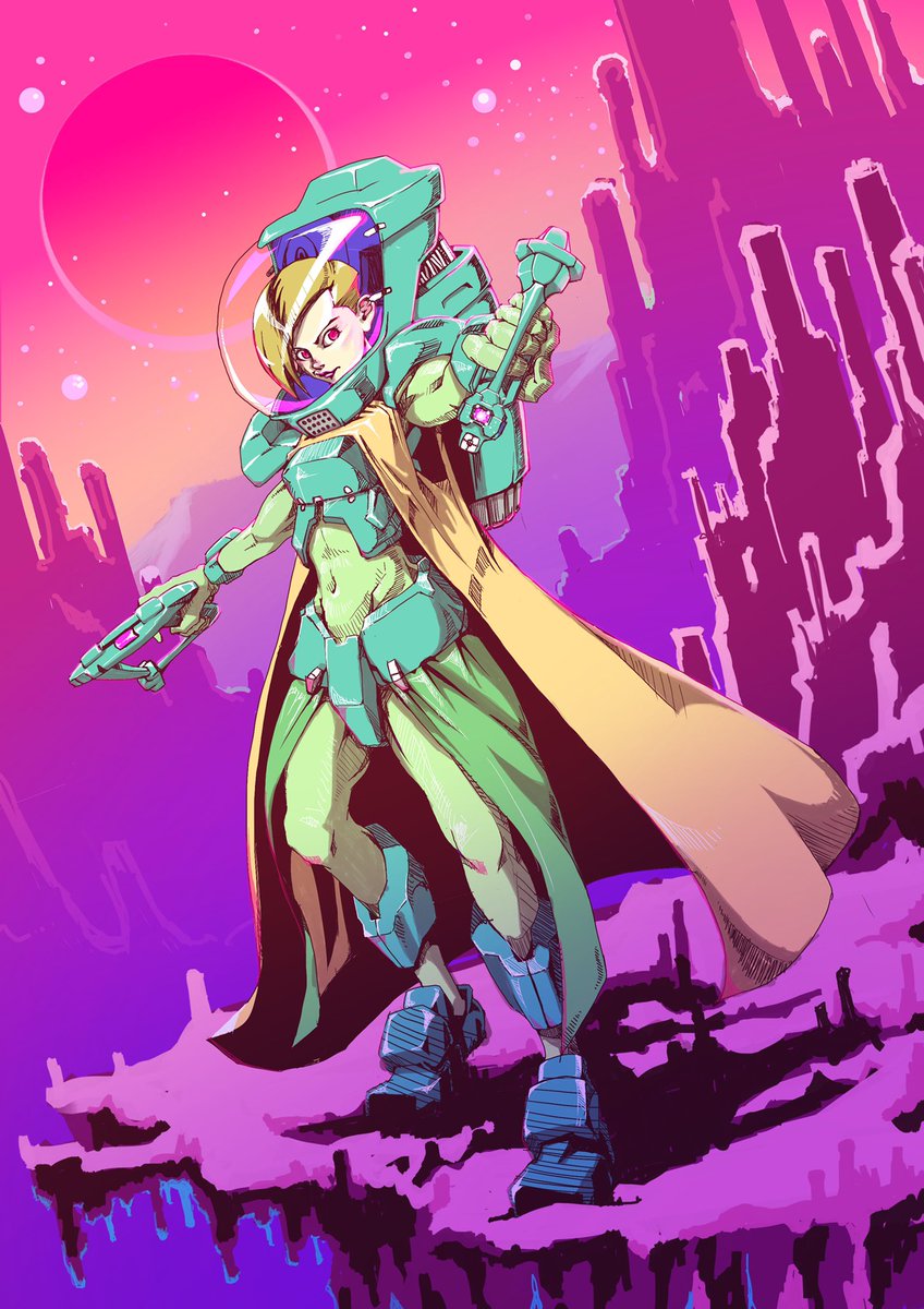 二朗松田 宇宙女戦士 イラスト ラクガキ 二朗松田 宇宙女戦士 イラスト ラクガキ