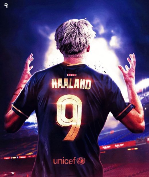 CuentaMister's tweet photo. Ey @erling We are waiting for you in Barcelona to win triplets and champions again. Come win Ballon d'Or at 'Barsita'!!! https://t.co/5mXL18Mo5A