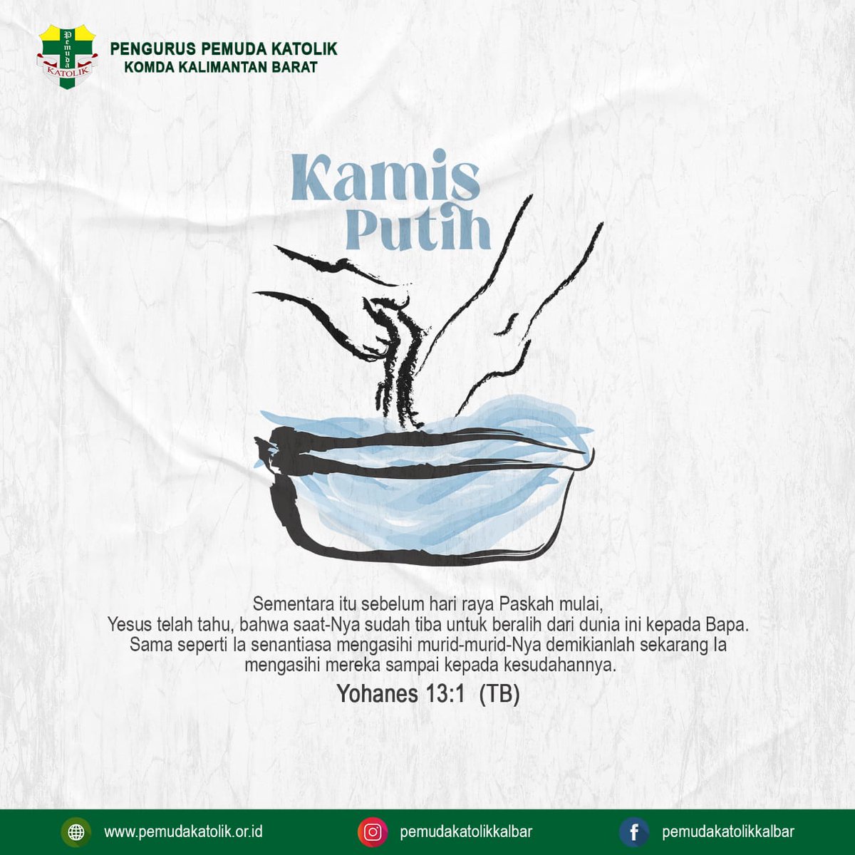 -KAMIS PUTIH-

Yesus mengajarkan Spirit Pelayanan dan Melayani, sebagai seorang Guru Melayani adalah Kewajiban dan Sebagai Seorang Pemimpin Melayani adalah Panggilan...

#triharisuci
#roadtopaskah