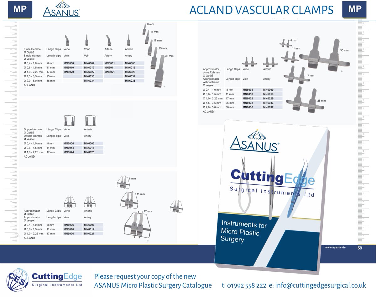 CuttingEdgeSurg's tweet photo. High Quality Microsurgical Instruments made by ASANUS in Germany and supplied in the UK by Cutting Edge Surgical Instruments Ltd. For samples, prices, and catalogues please contact us 01992 558 222 or email us info@cuttingedgesurgical.co.uk https://t.co/XDdn7rTpZn