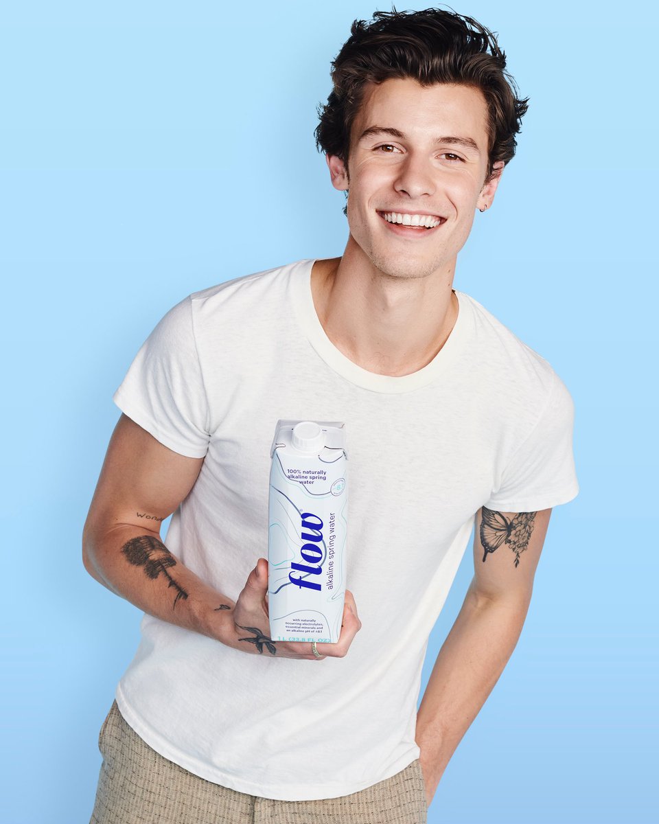 So happy to continue my partnership with @FlowHydration with a campaign celebrating a more sustainably sourced & packaged water. @shawnfoundation & I have teamed up with Flow to give Wonder Grants to young activists focused on clean water & conservation flowhydration.com