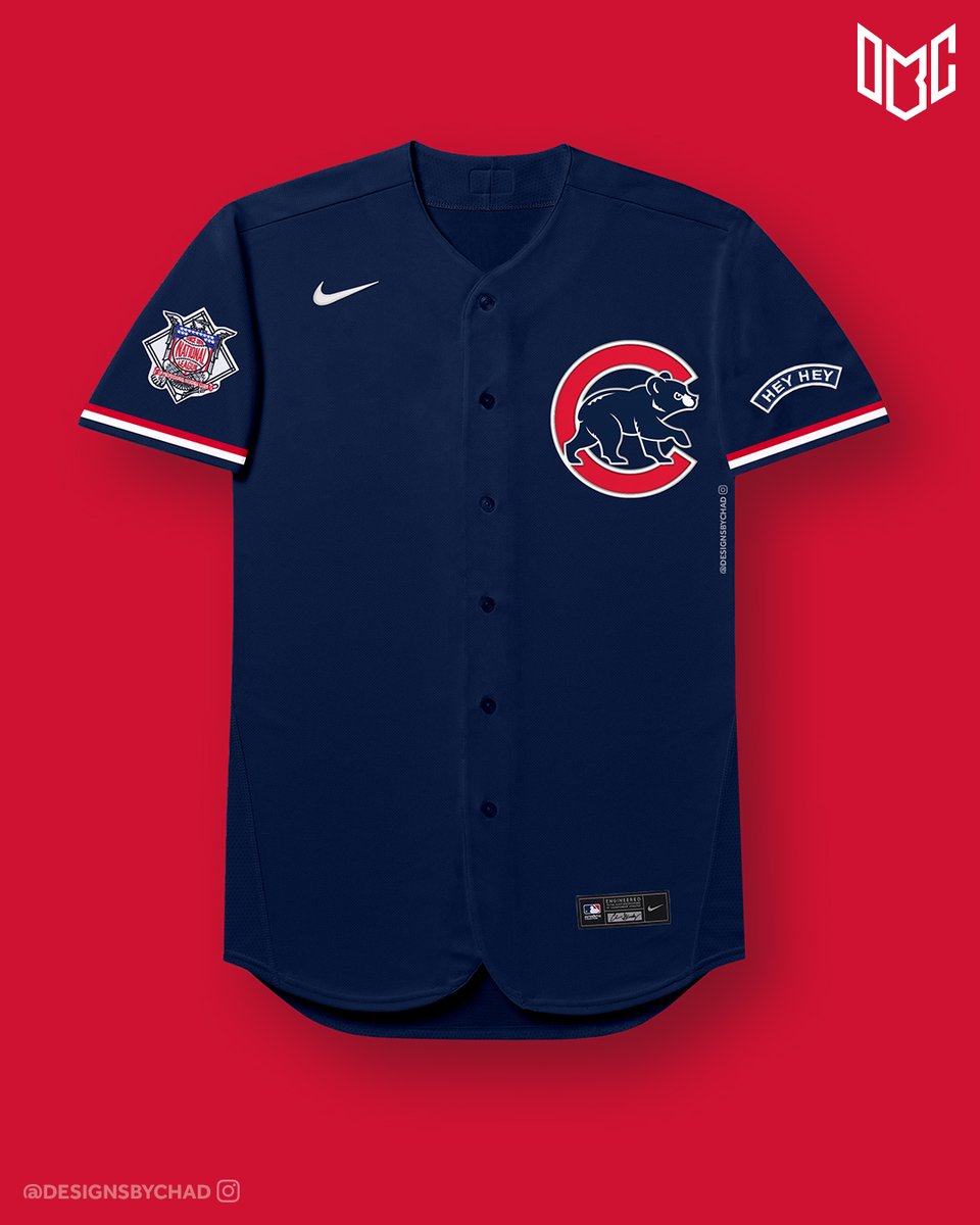 Cgersk's tweet photo. In honor of #OpeningDay #CubTogether

@ChicagoCubs jersey refresh.
What if the Cubs went back to their original color of Navy Blue? Instead of the Royal Blue we know today as "Cubbie Blue"

1. Navy Pinstripe [Home]
2. All Navy [Road Alt]
3. Marquee Red [Alt]
4. Powder Blue [Alt] https://t.co/mzZbXWNkiX