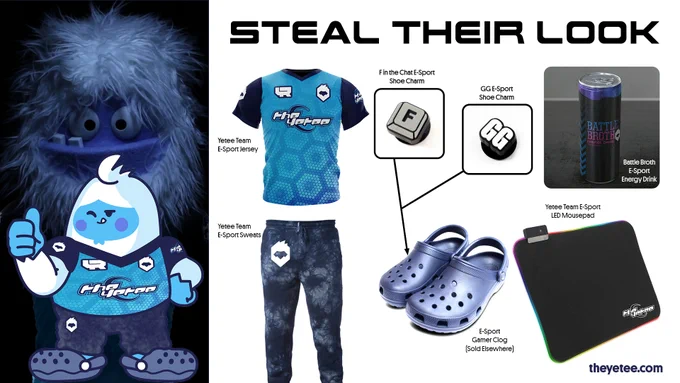 You wanna be a pro? You gotta LOOK like a pro #gamer #jersey #crocs #notanad #jibbitz #battlebroth #esports #crocs  #mousepad #sweatpants 