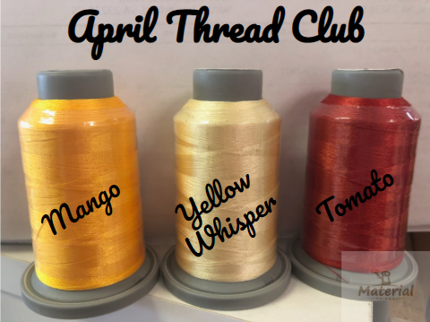 materialthingsv's tweet image. April Thread Club colors of Mango, Yellow Whisper and Tomato are waiting for you!  Haven't joined Thread Club yet?  Come on in today and take advantage of deep discounts on our favorite Glide thread after the $25 membership fee.  #materialthingsva #glidethread