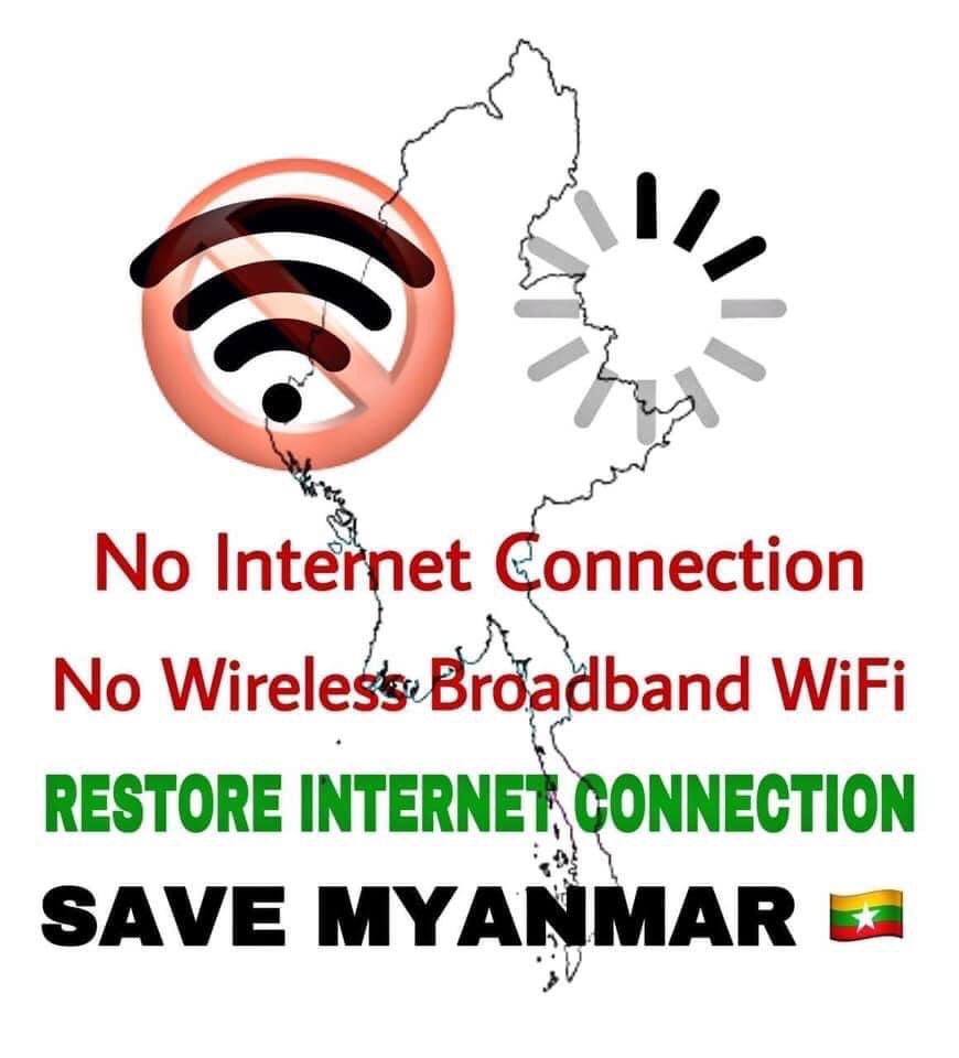 AyeNyei80761435's tweet photo. #SaveMyammar
#AgainstMyanmarMilitaryCoup
#internetshutdowninmyanmar
#WeSupportCRPH
#WeSupportR2P
#wesupportdrsarsar https://t.co/MfLuV9OC29