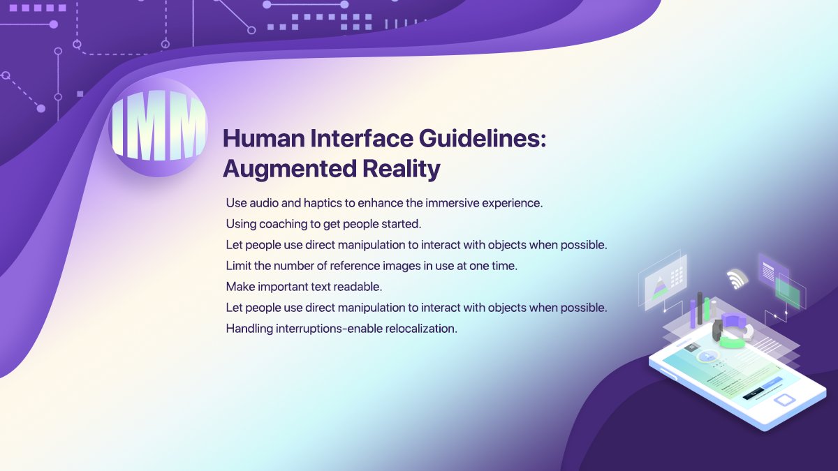SheridanIMM's tweet photo. This week our team would like to share the latest technology for 2021→AR &amp; VR 👉 Here come some tips when doing an augmented reality application.
#augmentedreality #IMM #ARstudy ^YJJ

Link for further reading:
https://t.co/QxJUVTaeZM https://t.co/s30Ne54qpG