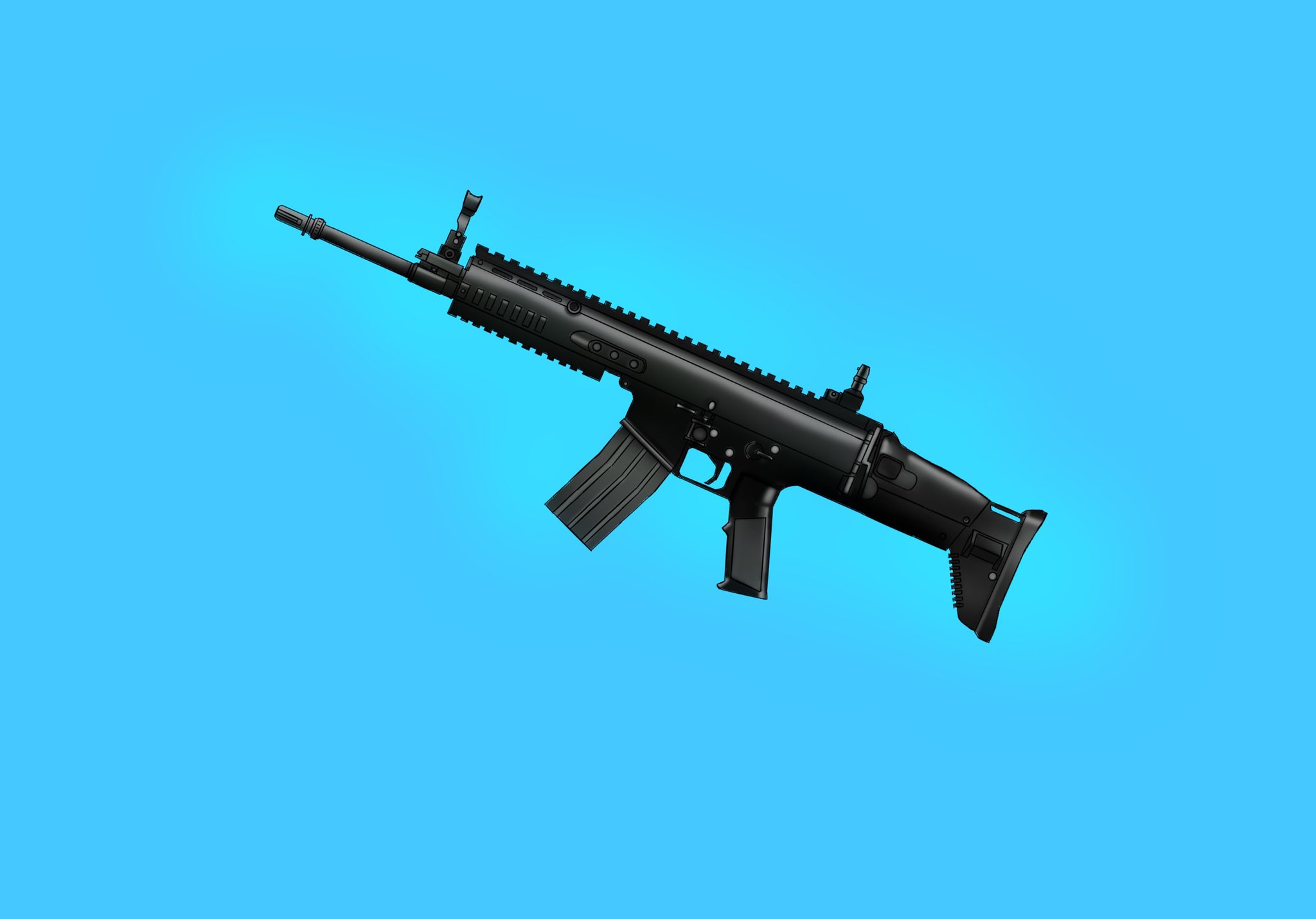 Puri54 在 Twitter 上 昨日のやつにガチ塗りとラマちゃん色とルイヴィトン Scar Fnscar Fortnite フォートナイト お絵描き イラスト メディバンペイント アサルトライフル T Co Hi0d5yyc32 Twitter