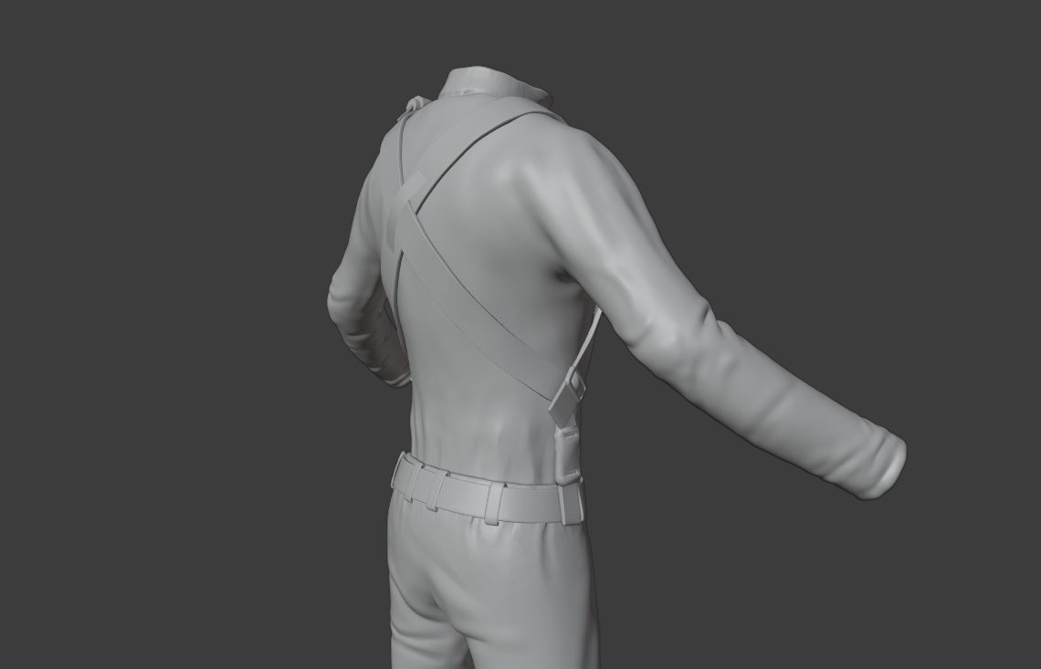 AbyssLab's tweet photo. Modeling is done and our soldier will soon get some basic clothings &amp; equipment. They got a battery which powers a flashlight on their shoulder 🔦, as well as bags and holster.
Here is the highpoly model 🥅👇
#indiedev #zbrush #rts #gamedev https://t.co/0LPFb4FRQu