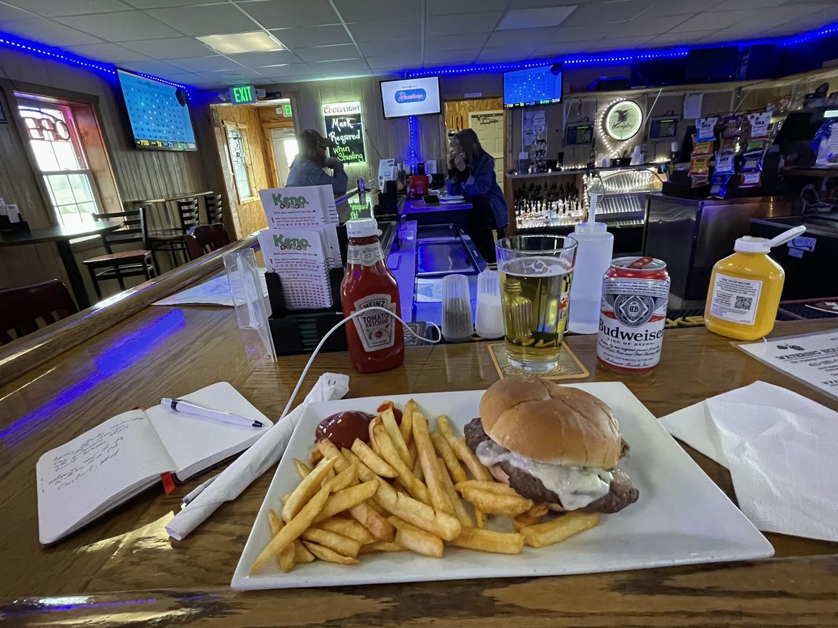 Lunch (and breakfast) at the Watering Hole before crossing into Pennsylvania. That’s a big crossing there. Aptly, I’m in Freeland MD en route to New Freedom PA.