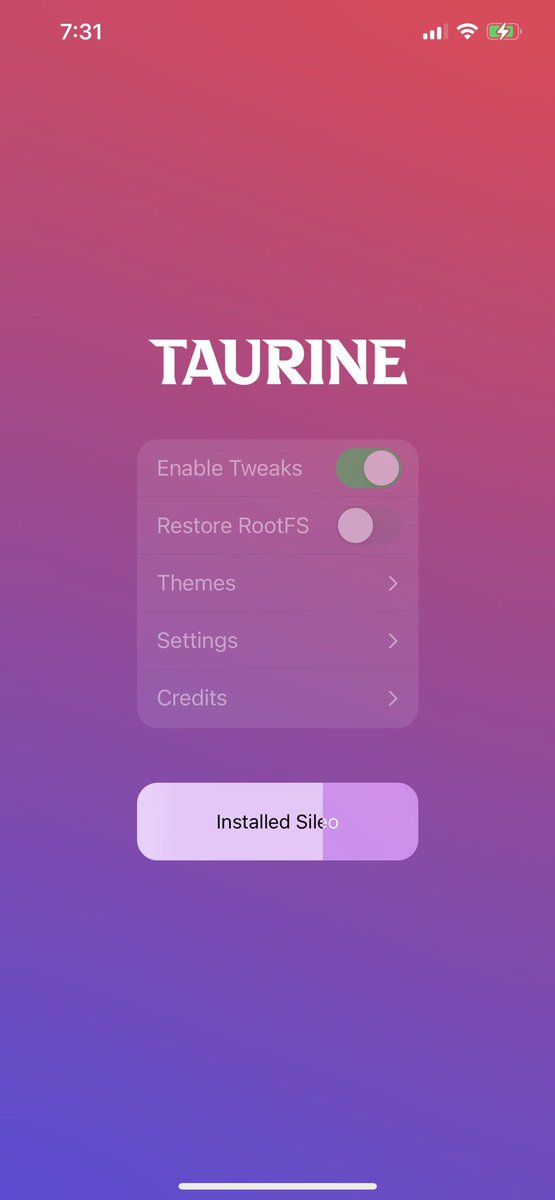 🔥توفر الآن جيلبريك Taurine لجميع أجهزة iOS الدعم للإصدارات 14.0 إلى 14.3 رابط الموقع الرسمي: taurine.app