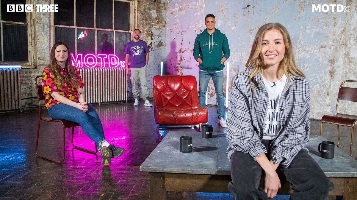 bbcthree's tweet image. Tonight on #MOTDx, @jjenas8 is joined by @leahcwilliamson, @reece_parkinson and @Abbieabbiemac ⚽️

#MOTDx is available to watch on BBC iPlayer now.
