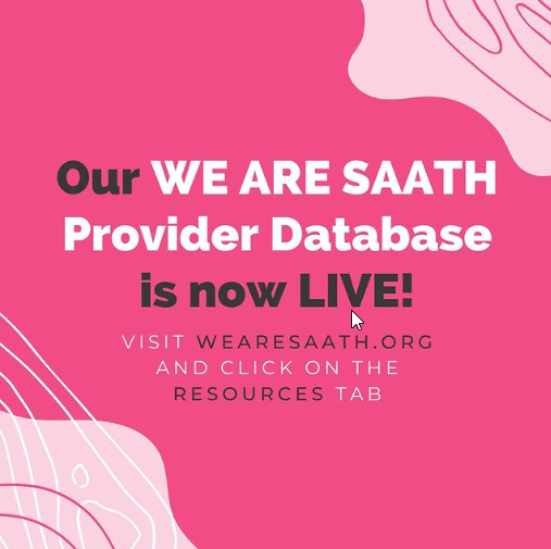 wearesaath's tweet photo. ✨AN EXCITING UPDATE!✨

We have officially launched the WE ARE SAATH Provider Database! Our database features South Asian providers around the world who work with child to geriatric populations and have diverse backgrounds and expertise in specialties.

https://t.co/EwSNIWftTh https://t.co/mj6NdX48Q0
