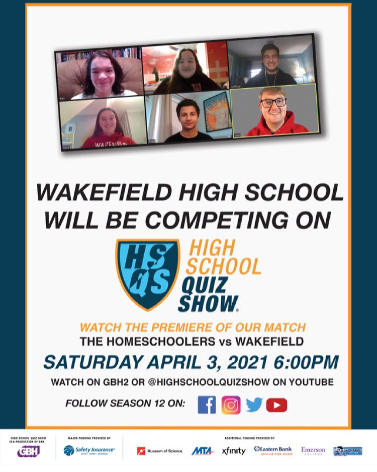 therealWMHS (@therealwmhs) on Twitter photo Get ready to watch <a href="/HS_QuizShow/">High School Quiz Show</a> and cheer on these Warriors this Saturday at 6:00 pm! Go WMHS! Get ready to watch <a href="/HS_QuizShow/">High School Quiz Show</a> and cheer on these Warriors this Saturday at 6:00 pm! Go WMHS!