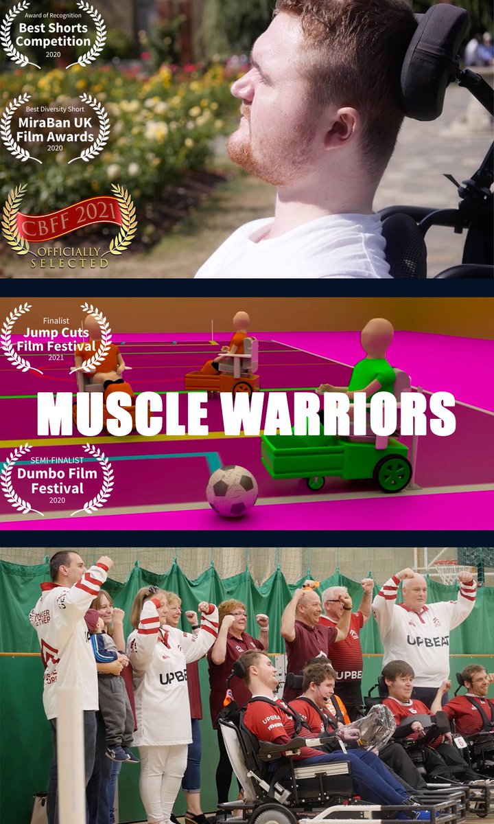 StephCastelete's tweet photo. I'm speechless! Absolutely over the moon that Muscle Warriors is an official section at the @cbffwales, which is also a @BAFTACymru qualifying festival!

#cbffwales #shortdocumentary #disability #disabilitysports #sports #MuscularDystrophy #MuscleWarriorsPFC #StrongerTogether https://t.co/sviXm0cUWI