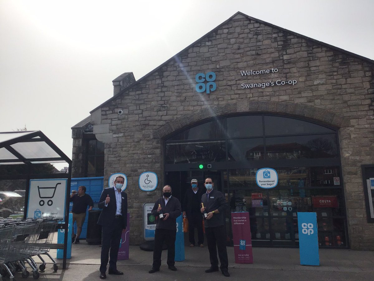 Big thank you to Simon and his buddy manager Gary. Together they have shown true leadership in the relaunch of Coop Swanage. #Teamwork #Cooperation #LovingLargeStores
