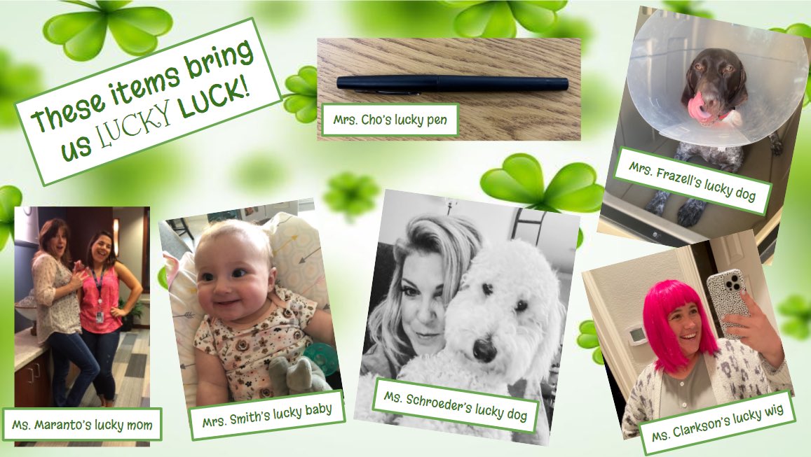 clarksonfirst's tweet photo. 1st grade sharing our Lucky items!!! 🍀🍀#luckyatvaughn @VaughnElemFISD @schroederfirst @applesolutely_ @MrsFrazell_17 @eagertolearnSoo @MrsSmith1920 https://t.co/MYw28lDUWH