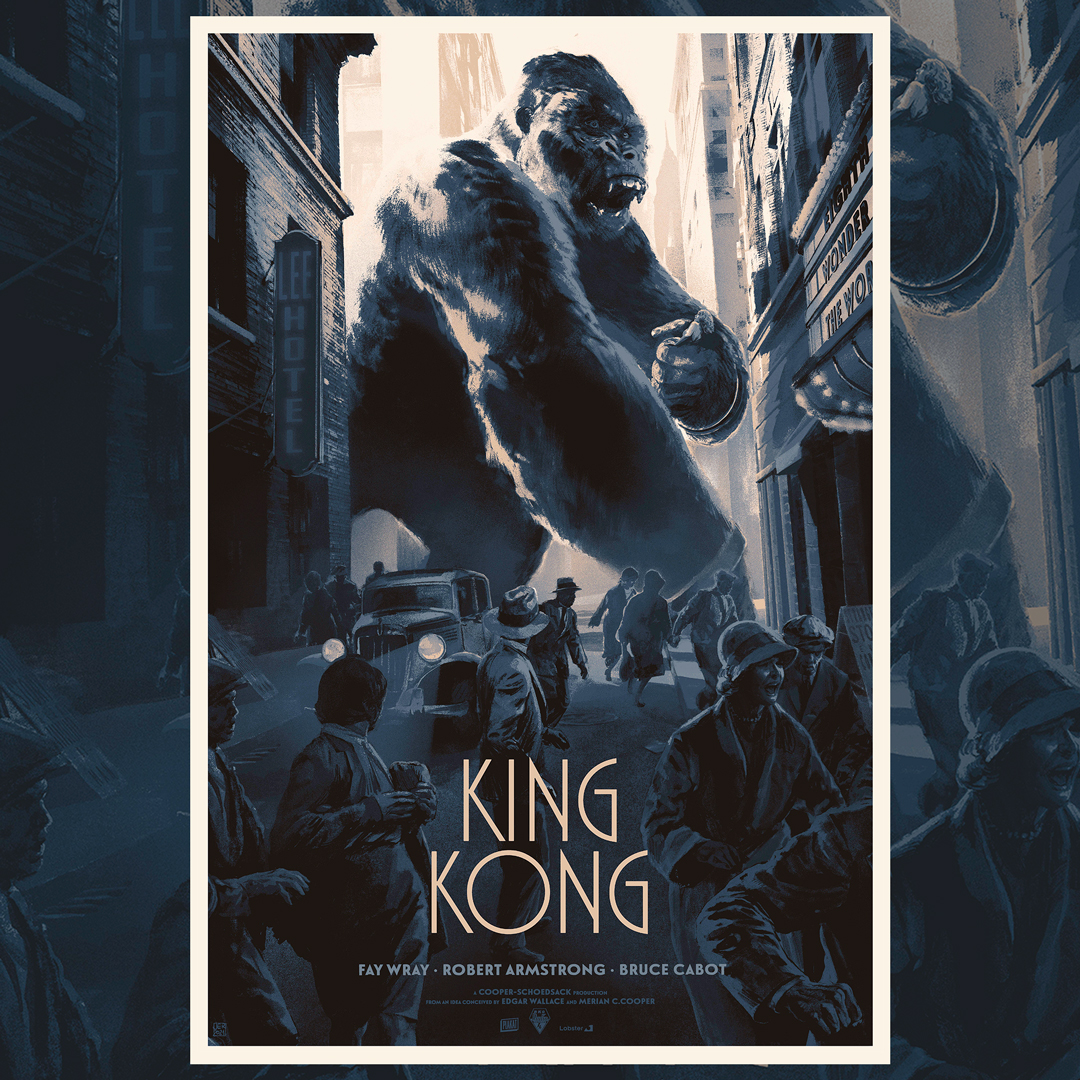 The Eighth Wonder of the world! - Happy to reveal this new official King Kong poster for <a href="/Plakat_Edition/">Plakat</a> 24x36 inches, 5 color screenprints on sale at plakat.fr #kingkong #1933 #plakat #affiche #poster #illustration #alternativemovieposter #screenprinting